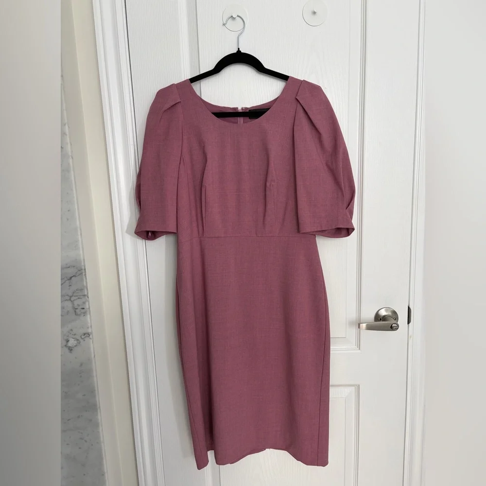 J. Crew Mauve Puff Sleeve Long Dress - Picture 11 of 12